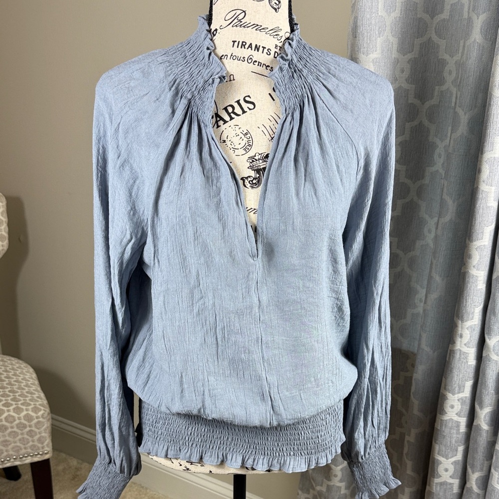 Wishlist Women's Blue Smocked Top